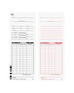 Lathem Time Cards, F/7000E, Numbered 1-100, 2-Sided, 3 3/8in x 9in, White, Pack Of 100
