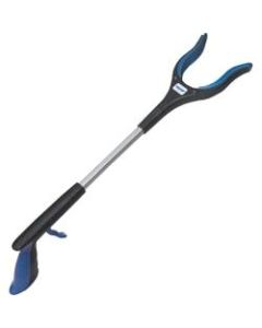 Ettore Grip N Grab Multipurpose Pickup Tool - 16in Reach - Articulating Head, Rust Proof, Comfortable Handle - Rubber - Blue - 1 Each