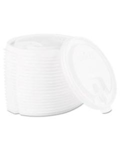 Dart Lift Back And Lock Tab Cup Lids For 10-24 Oz Cups, White, Sleeve Of 100 Lids, Carton Of 20 Sleeves