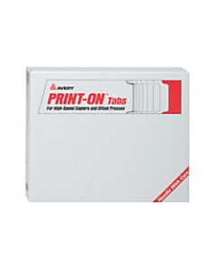 Avery Unpunched Copier Tab Dividers, 8 1/2in x 11in, 5-Tab, White Dividers/White Tabs, 5 Sets Of 30, Box Of 150