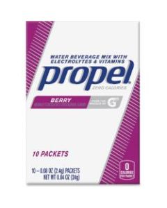 Propel Water Beverage Mix Packets with Electrolytes and Vitamins - Powder - Berry Flavor - 0.08 oz - 120 / Carton