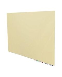 Aria Magnetic Low-Profile 1/4in Glass Unframed Dry-Erase Whiteboard With 4 Rare Earth Magnets, 4 Markers And Eraser, 48in x 72in, Beige