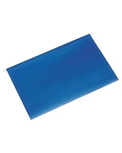SKILCRAFT Hanging File Folders, 1/5 Cut, 2in Expansion, Legal Size, Blue, Box Of 25 Folders (AbilityOne 7530-01-357-6856)