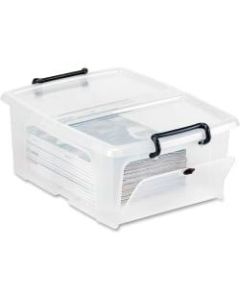 CEP Strata Smart Storemaster Heavy-Duty Storage Box With Butterfly Closure, 20 Liters, Clear