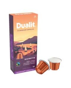 Dualit and Nespresso Compatible Aluminum Coffee NX Freshpacks, Ristretto Espresso, Carton Of 100