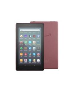 Amazon Fire 7 - 9th generation - tablet - Fire OS 6.3 - 16 GB - 7in IPS (1024 x 600) - microSD slot - plum - with Special Offers - with Alexa Hands-Free