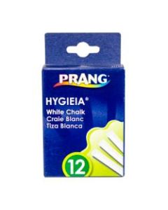 Prang Hygieia Dustless Chalk, White, Box Of 12