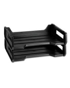 Desk Trays, Letter-Size, Black, Pack Of 2 (AbilityOne 7520-01-094-4307)