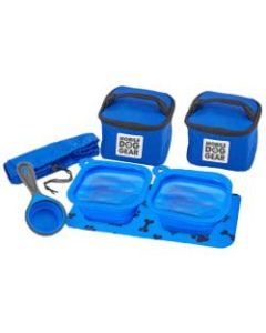 Overland Dog Gear Dine Away Bag For Small Dogs, 7-1/2inH x 5-3/4inW x 18inD, Royal Blue