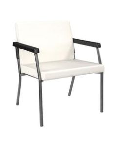 Office Star Worksmart Bariatric Big & Tall Guest Chair, Snow/Gunmetal Gray