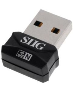 SIIG IEEE 802.11n Wi-Fi Adapter for Desktop Computer/Notebook - Mini USB - 150 Mbit/s - 2.40 GHz ISM - External