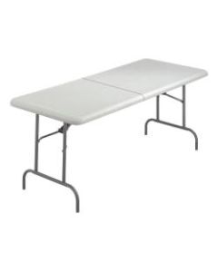 Iceberg IndestrucTable TOO Bifold Table - Rectangle Top - 96in Table Top Length x 30in Table Top Width x 2in Table Top Thickness - 29in Height - Platinum, Powder Coated - Tubular Steel