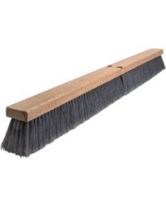 Impact Products Gray Bristles Broomhead Block - Plastic Bristle - 6 / Carton - Brown, Gray