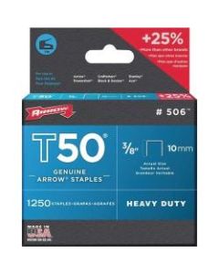 T50 Type Staples, 3/8 in L x 3/8 in W