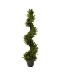 Nearly Natural 39inH Plastic Rosemary Spiral Tree With Pot