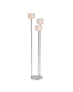 Kenroy Home Matrielle 3-Light Torchiere Floor Lamp, 72inH, Brushed Steel