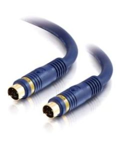 C2G 1.5ft Velocity S-Video Cable - DIN Male - DIN Male - 1.5ft - Blue