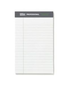 Office Depot Brand Sugar Cane Paper Perforated Pads, 5in x 8in, 50 Sheets, White, Pack Of 12 Pads