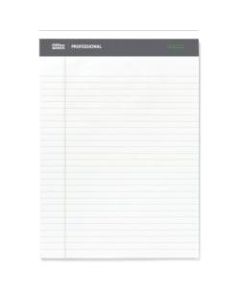 Office Depot Brand Sugar Cane Paper Perforated Pads, 8 1/2in x 11 3/4in, 50 Sheets, White, Pack Of 12 Pads