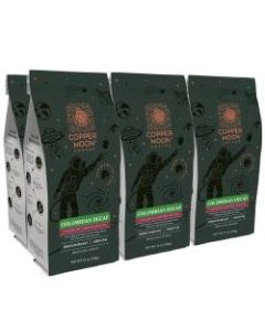 Copper Moon World Coffees Ground Coffee, Decaffeinated, Colombian, 12 Oz Per Bag, Carton Of 6 Bags