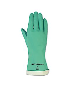 MCR Safety Unsupported Gauntlet Flocked Lined Nitrile Gloves, Size 9, Pack Of 12
