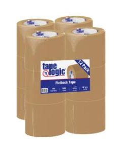 Tape Logic Flatback Tape, 3in Core, 4in x 60 Yd., Kraft, Case Of 12