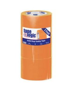 BOX Packaging Solid Vinyl Safety Tape, 3in Core, 3in x 36 Yd., Orange, Case Of 3