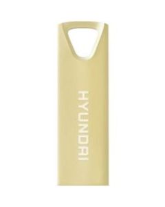 Hyundai Bravo Deluxe GOLD Keychain USB 2.0 Flash Drive 32GB Metal - Read Speed: Up to 10MB/s, Write Speed: Up to 3MB/s, Generation: 2.0 , Operation Temperature: 32 deg. - 113 deg. F (0 deg. - 45  deg.C), Storage Temperature: 14 deg. - 158 deg. F(-10  deg.