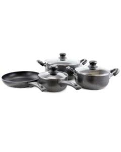 Better Chef 7-Piece Aluminum Non-Stick Cookware Set, Black