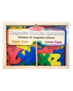 Melissa & Doug Magnetic 52-Piece Wooden Alphabet