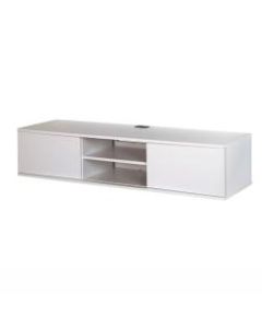 South Shore Agora 56in Wide Wall Mounted Media Console, Pure White