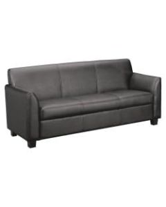 HON Circulate Bonded Leather Tailored Sofa, Black