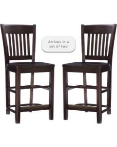 Linon Ellington Counter Stools, Espresso, Set Of 2 Stools