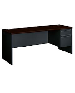 HON38000 Series Right-Pedestal Credenza With Lock, Mahogany/Charcoal