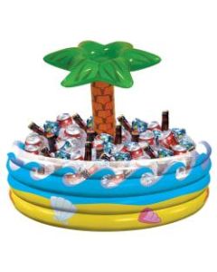 Amscan Summer Luau Tropical Palm Tree Inflatable Cooler, 14in x 29-1/2in, Multicolor