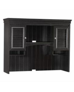 Bush Furniture Fairview Hutch for Computer Desk, Antique Black, Standard Delivery