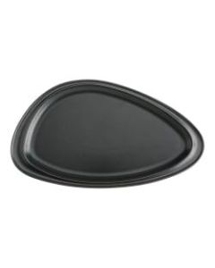 Foundry Geo Ceramic Platters, 12 1/16in x 6 7/8in, Matte Black, Pack Of 12 Platters