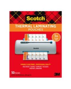 Scotch Thermal Laminating Pouches, 9-5/16in x 11-3/4in, Clear, Pack Of 50 Pouches