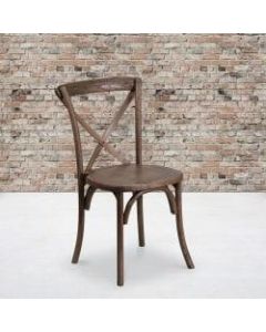 Flash Furniture HERCULES Series Stackable Cross-Back Chair, Early American