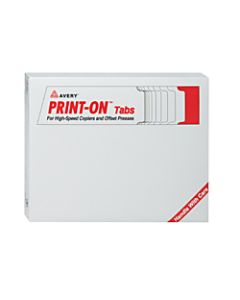 Avery 30% Recycled 3-Hole-Punched Copier Tabs, White, 5 Tabs Per Set, Box Of 30 Sets