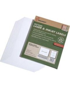 SKILCRAFT 100% Recycled White Inkjet/Laser Shipping Labels, 3 1/3in x 4in, Pack Of 100 (AbilityOne 7530-01-578-9294)