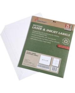 SKILCRAFT 100% Recycled White Inkjet/Laser Shipping Labels, 3 1/3in x 4in, Pack Of 25 (AbilityOne 7530-01-578-9295)