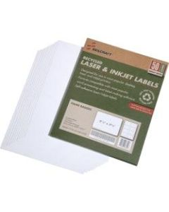 SKILCRAFT Laser/Inkjet Name Badge Labels, 2 1/3in x 3 3/8in, White, Pack Of 50 (AbilityOne 7530-01-578-9299)