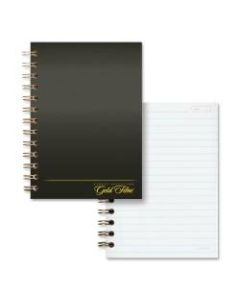 Ampad Gold Fibre Designer Personal Notebook - 100 Sheets - 5in x 7in - Burgundy Cover - Pocket, Micro Perforated, Numbered, Durable Cover, Sturdy Back - 1 Each