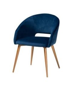 Baxton Studio 10511 Glam Dining Chair, Navy Blue