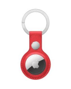 Apple AirTag Leather Key Ring - (PRODUCT)RED - Leather, Stainless Steel - 1 - Red