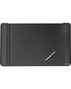 Artistic Sagamore Side Panel Desk Pad - Rectangle - 36in Width x 20in Depth - Leatherette - Black