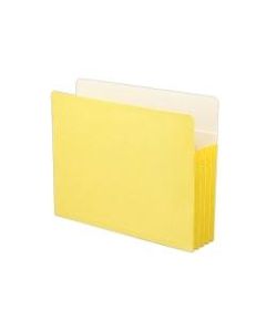Smead Color File Pockets, Letter Size, 3 1/2in Expansion, 9 1/2in x 11 3/4in, Yellow