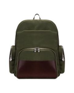 McKlein N-Series Cumberland Nano Tech Backpack With 17in Laptop Pocket, Green