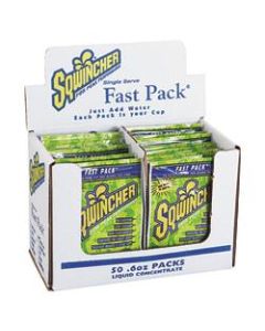 Sqwincher Fast Pack Electrolyte Replenishment Concentrate, Lemon Lime, 0.6 Oz, Case of 200